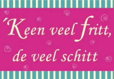 Plattdeutscher Magnet Keen veel fritt von Lütt Stina