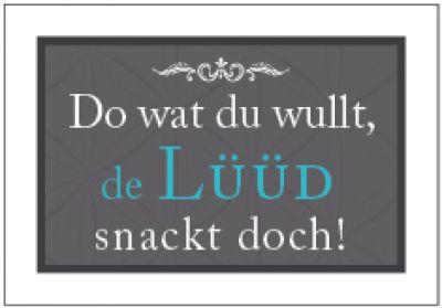 Plattdeutscher Magnet Lüüd von Lütt Stina