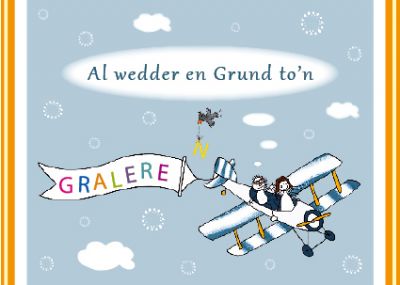 Plattdeutsche Geburtstagskarte/ Einladungskarte Graleren von Lütt Stina