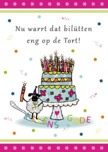 Plattdeutsche Geburtstagskarte Bilütten von Lütt Stina