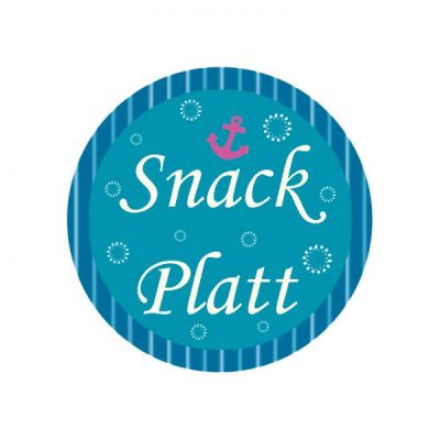 Plattdeutscher Magnet Snack Platt blau von Lütt Stina