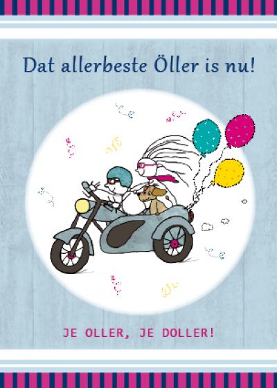 Plattdeutsche Geburtstagskarte Dat allerbeste Öller von Lütt StinaPlattdeutsche Geburtstagskarte Dat allerbeste Öller von Lütt Stina