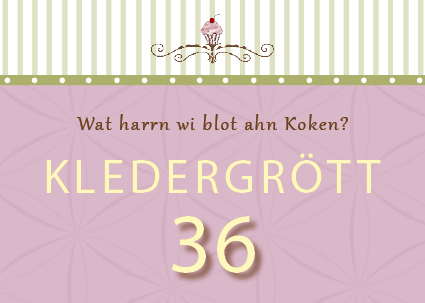 Plattdeutsche Postkarte Kledergrött 36 von Lütt Stina