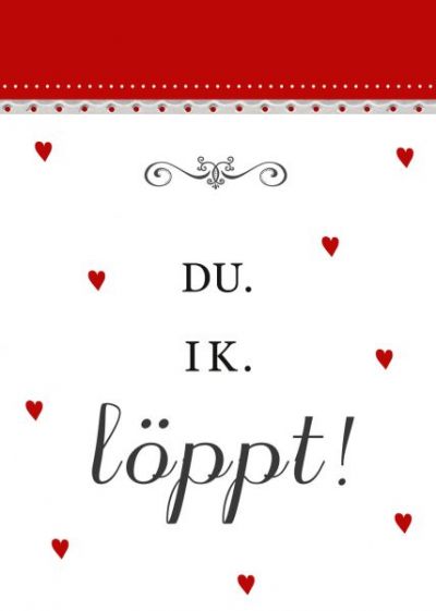 Plattdeutsche Postkarte Du ik löppt von Lütt Stina