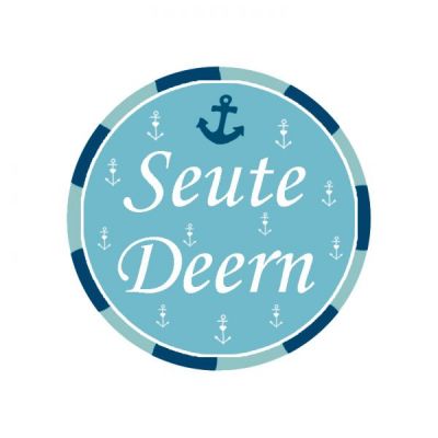 Plattdeutscher Button Seute Deern Anker von Lütt Stina