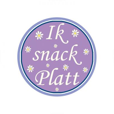 Plattdeutscher Button Ik snack Platt lila von Lütt Stina