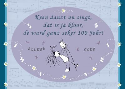 Plattdeutsche Geburtstagskarte Keen danzt von Lütt Stina