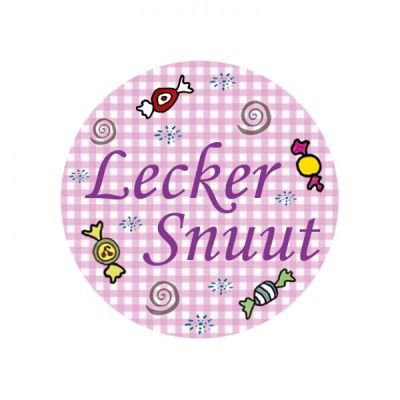 Plattdeutscher Button Leckersnuut von Lütt Stina